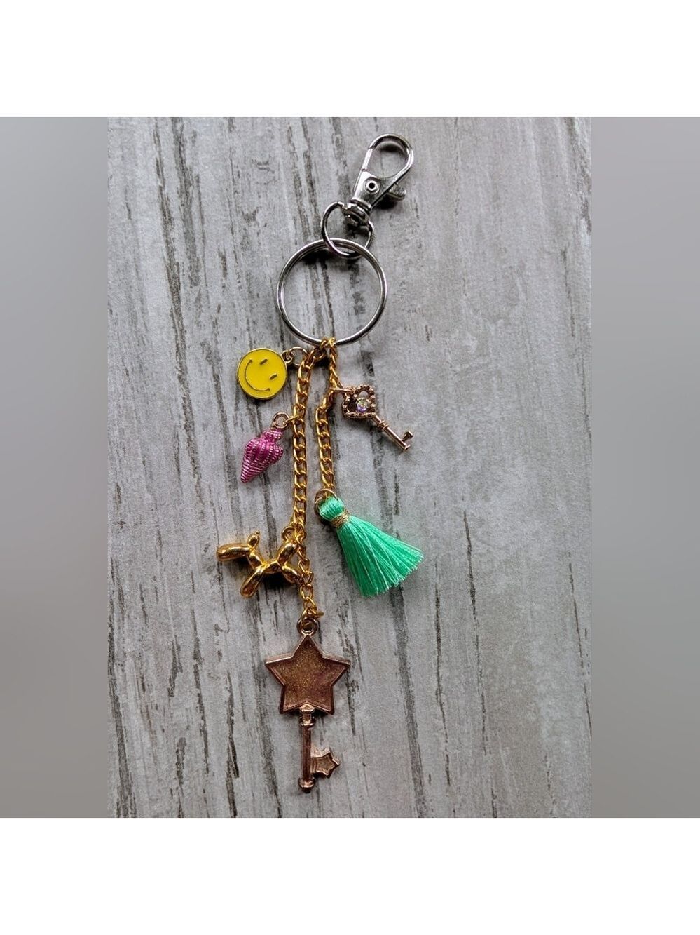 Charming Bag Charm with Tassel and Charms